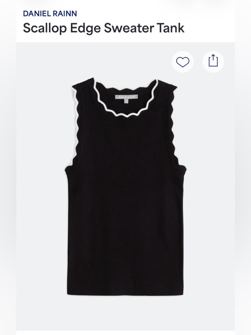 Daniel Rainn Scallop Edge Sweater Tank